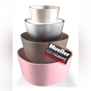NEW Mueller Mixing Bowls 4-Piece Nesting Set European Made